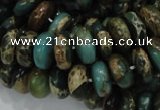 CIJ09 15.5 inches 6*12mm rondelle impression jasper beads wholesale