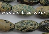 CIJ102 15.5 inches 15*30mm rice impression jasper beads wholesale