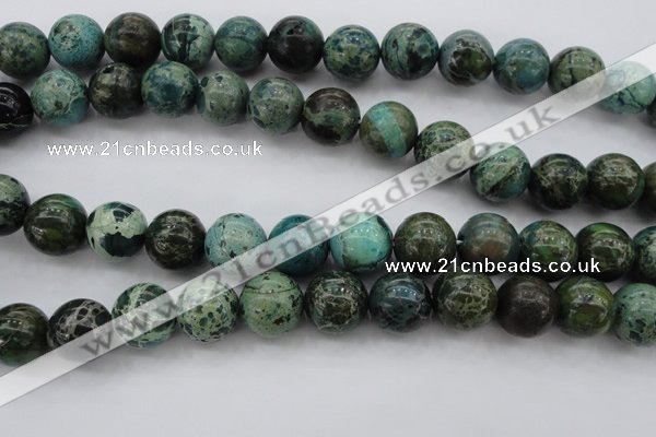 CIJ108 15.5 inches 12mm round dyed impression jasper beads wholesale