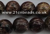 CIJ115 15.5 inches 12mm round dyed impression jasper beads wholesale