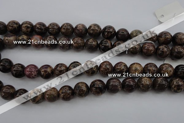 CIJ115 15.5 inches 12mm round dyed impression jasper beads wholesale