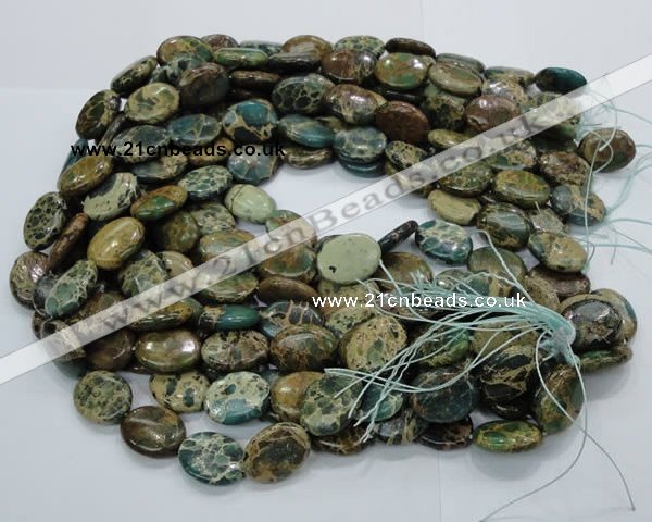 CIJ12 15.5 inches 15*20mm oval impression jasper beads wholesale