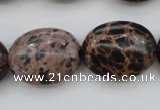 CIJ123 15.5 inches 13*18mm oval dyed impression jasper beads wholesale