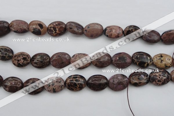 CIJ123 15.5 inches 13*18mm oval dyed impression jasper beads wholesale