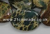 CIJ15 15.5 inches 22*30mm oval impression jasper beads wholesale