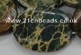 CIJ16 15.5 inches 30*40mm oval impression jasper beads wholesale