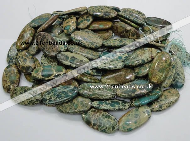 CIJ19 15.5 inches 20*40mm oval impression jasper beads wholesale