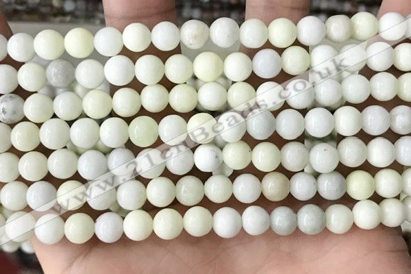 CIJ201 15.5 inches 6mm round ivory jade beads wholesale