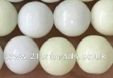 CIJ202 15.5 inches 8mm round ivory jade beads wholesale