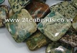 CIJ24 15.5 inches 20*20mm diamond impression jasper beads wholesale