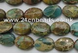 CIJ35 15.5 inches 10*14mm oval impression jasper beads wholesale