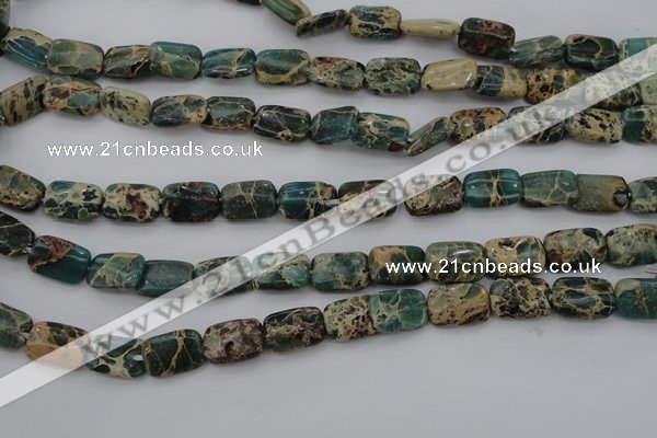 CIJ70 15.5 inches 8*12mm rectangle impression jasper beads wholesale