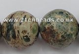 CIJ86 15.5 inches 18mm round impression jasper beads wholesale