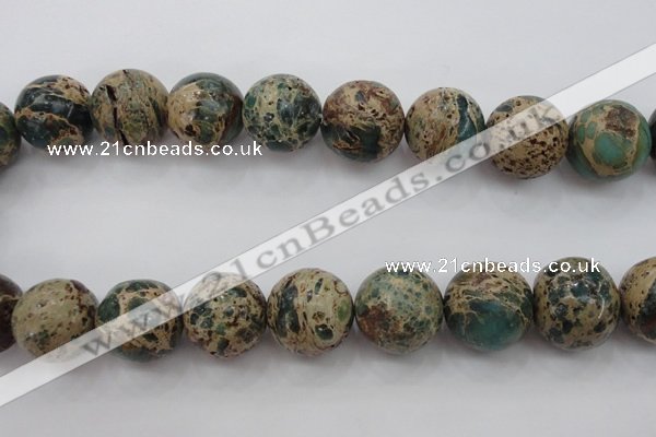 CIJ86 15.5 inches 18mm round impression jasper beads wholesale