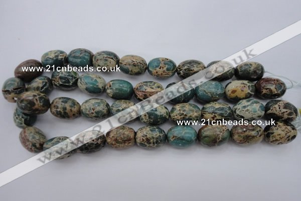 CIJ93 15.5 inches 15*20mm drum impression jasper beads wholesale