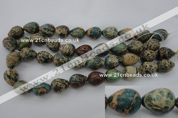 CIJ98 15.5 inches 15*20mm teardrop impression jasper beads wholesale