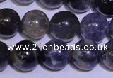 CIL04 15.5 inches 9mm round natural iolite gemstone beads