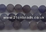 CIL108 15.5 inches 4mm round matte iolite gemstone beads