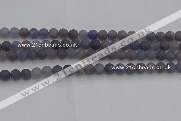 CIL109 15.5 inches 6mm round matte iolite gemstone beads