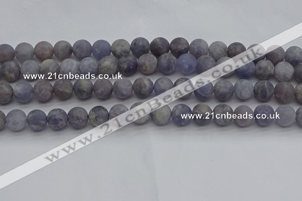 CIL110 15.5 inches 8mm round matte iolite gemstone beads