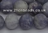 CIL111 15.5 inches 10mm round matte iolite gemstone beads