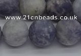 CIL112 15.5 inches 12mm round matte iolite gemstone beads