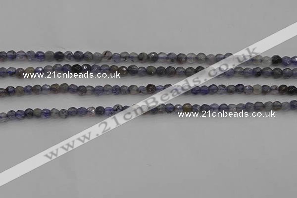 CIL116 15.5 inches 3mm faceted round iolite gemstone beads