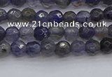 CIL117 15.5 inches 4mm faceted round iolite gemstone beads