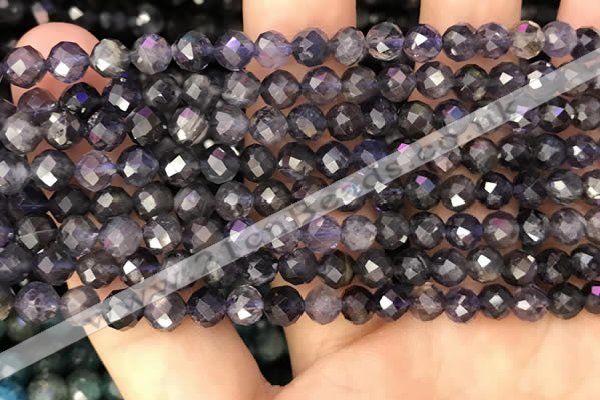 CIL121 15.5 inches 5mm faceted round iolite beads wholesale