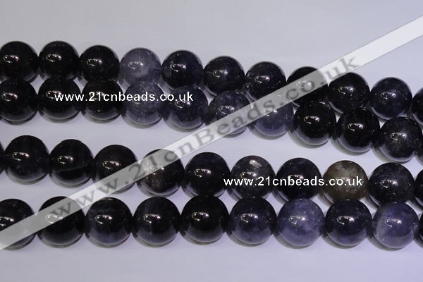 CIL28 15.5 inches 13mm round AA grade natural iolite gemstone beads