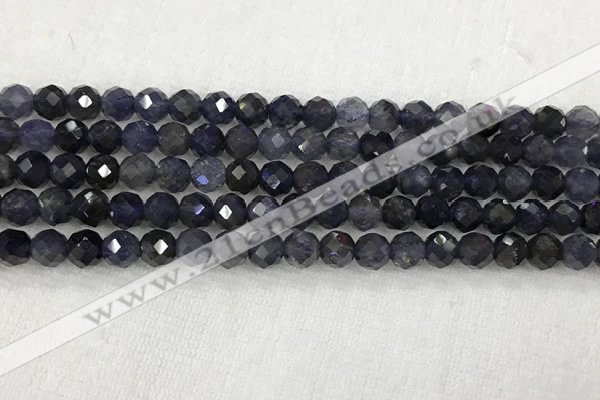 CIL50 15.5 inches 6mm faceted round iolite gemstone beads