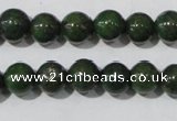 CIS01 15.5 inches 6mm round green iron stone beads wholesale