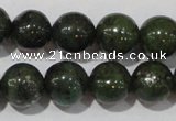 CIS02 15.5 inches 8mm round green iron stone beads wholesale