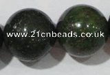 CIS07 15.5 inches 18mm round green iron stone beads wholesale