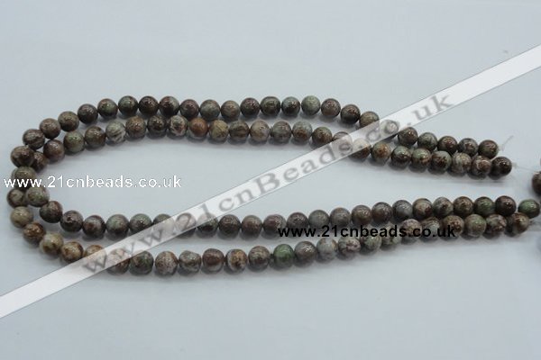 CJA01 15.5 inches 8mm round green jasper beads wholesale