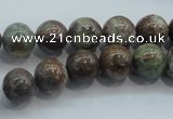 CJA02 15.5 inches 10mm round green jasper beads wholesale