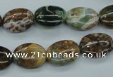 CJA18 15.5 inches 12*16mm oval green jasper beads wholesale