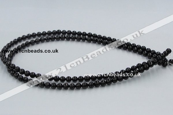 CJB02 16 inches 6mm round natural jet gemstone beads wholesale