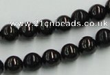 CJB03 16 inches 8mm round natural jet gemstone beads wholesale