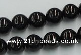 CJB04 16 inches 12mm round natural jet gemstone beads wholesale