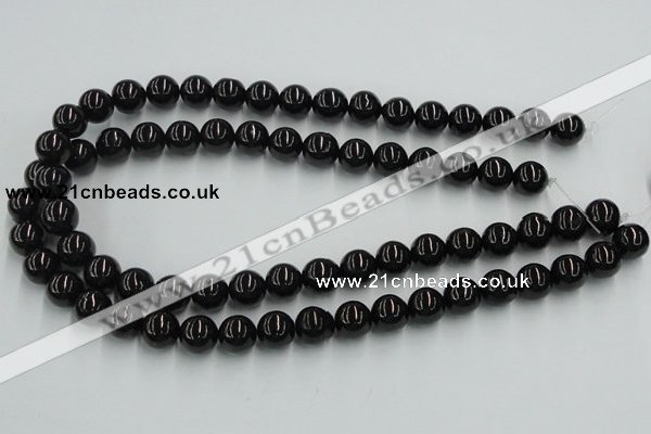 CJB04 16 inches 12mm round natural jet gemstone beads wholesale