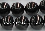 CJB05 16 inches 18mm round natural jet gemstone beads wholesale