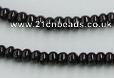 CJB09 16 inches 4*6mm rondelle natural jet gemstone beads wholesale