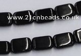 CJB26 16 inches 10*14mm rectangle natural jet gemstone beads wholesale