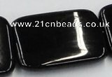 CJB28 16 inches 30*40mm rectangle natural jet gemstone beads wholesale