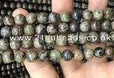 CJB318 15.5 inches 12mm round orange dendritic jade beads