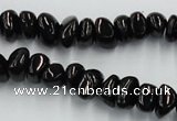 CJB32 16 inches 7*10mm chips natural jet gemstone beads wholesale