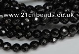 CJB45 15.5 inches 6mm faceted round natural jet gemstone beads