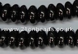 CJB49 15.5 inches 7*14mm rondelle natural jet gemstone beads