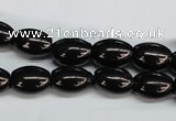 CJB52 15.5 inches 10*14mm rice natural jet gemstone beads